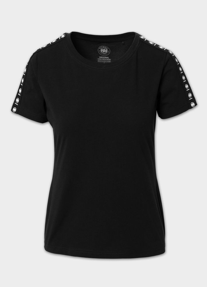 Damska Koszulka Pitbull Dopasowany T-shirt Bawełna Kobieta Tape Nugget