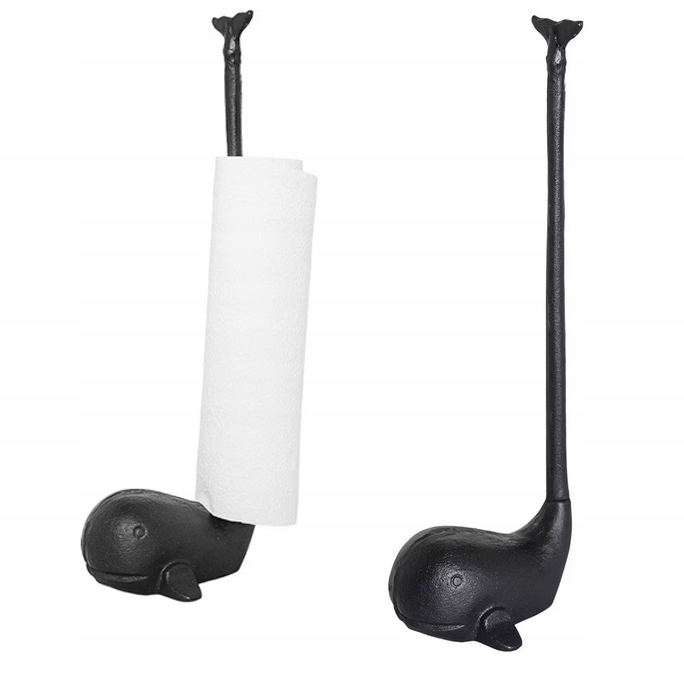 Stojan Na Papírové Ručníky Černý Velryba koupelnový kuchyňský držák