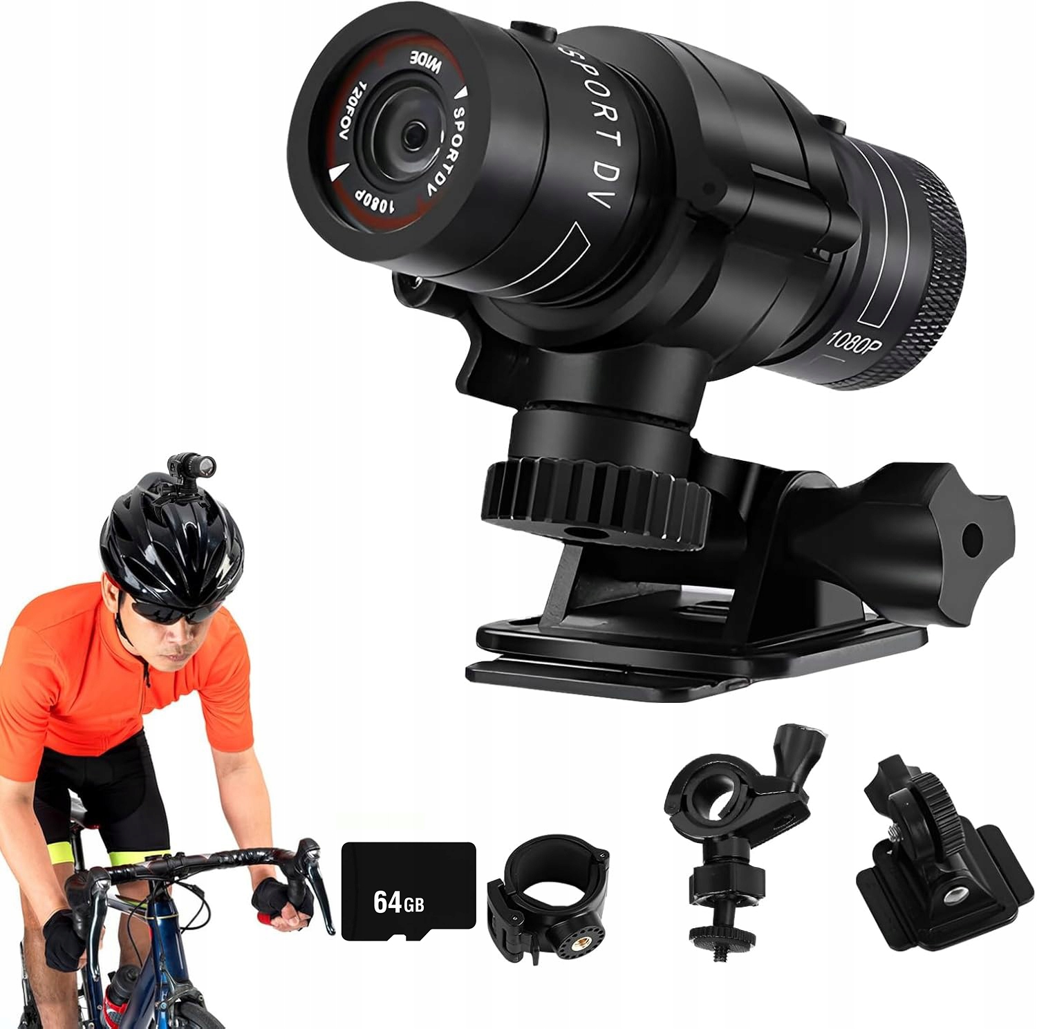 Kompaktní Kamera Na Motorku, Voděodolná Sportovní Videokamera 1080P Hd