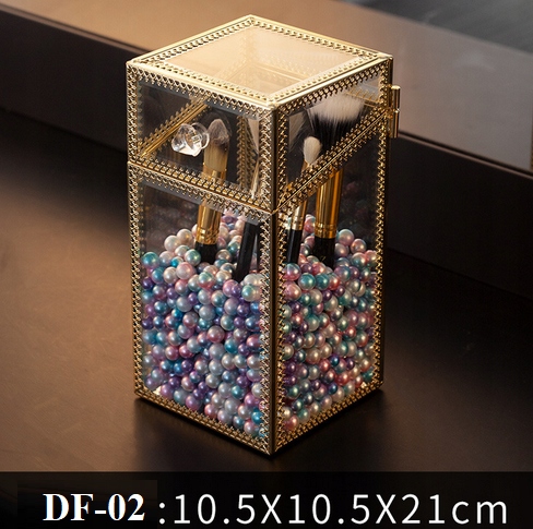 Szklany organizer|pojemnik na kosmetyki |akcesoria| DF-02-OZDOBNA RAMKA 0,7