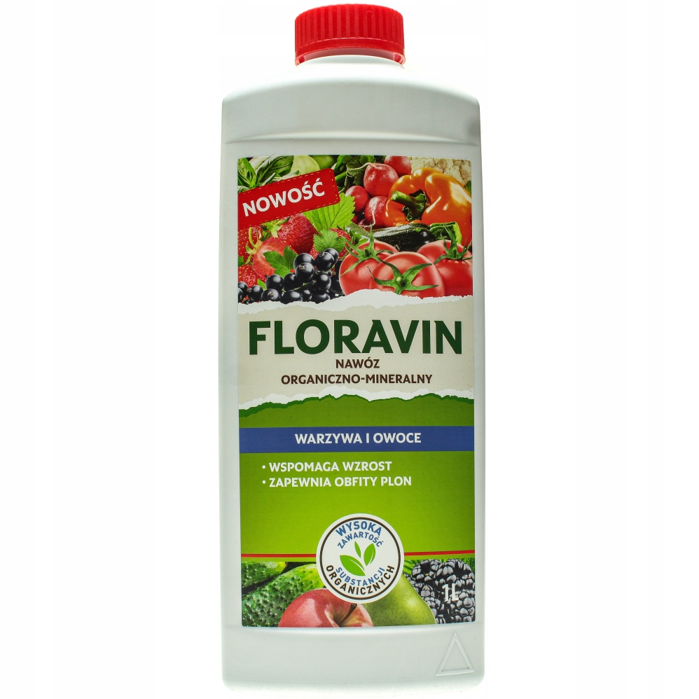 

Floravin nawóz organiczno-minera. warzywa owoce 1l