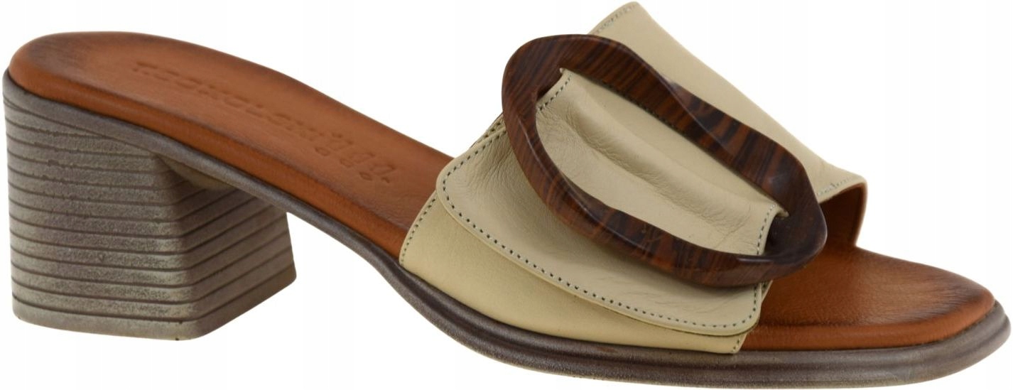 Elegantní nazouváky béžové na podpatku T.sokolski L26-761 VEL.36