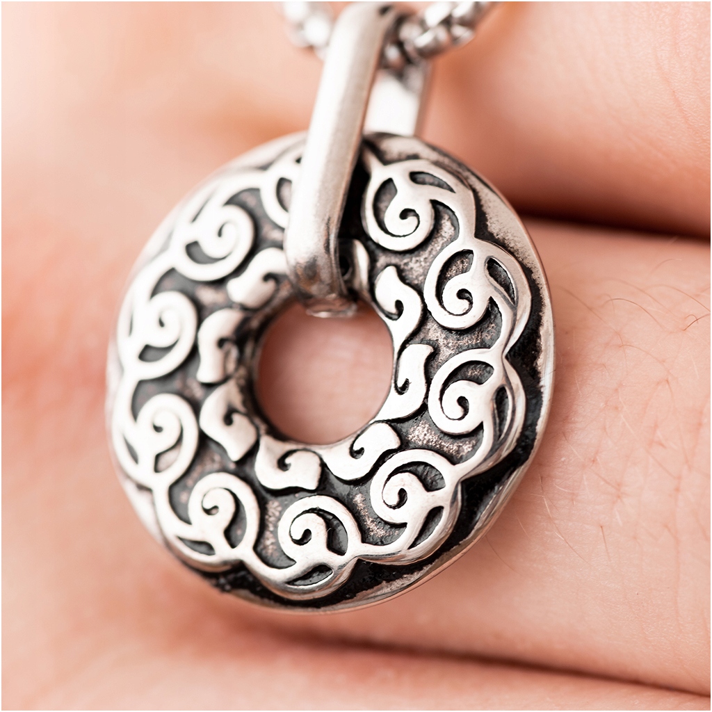 Zawieszka męska wisiorek okrągły RUNY VIKINGS ornamenty STAL szlachetna 316 Materiał stal