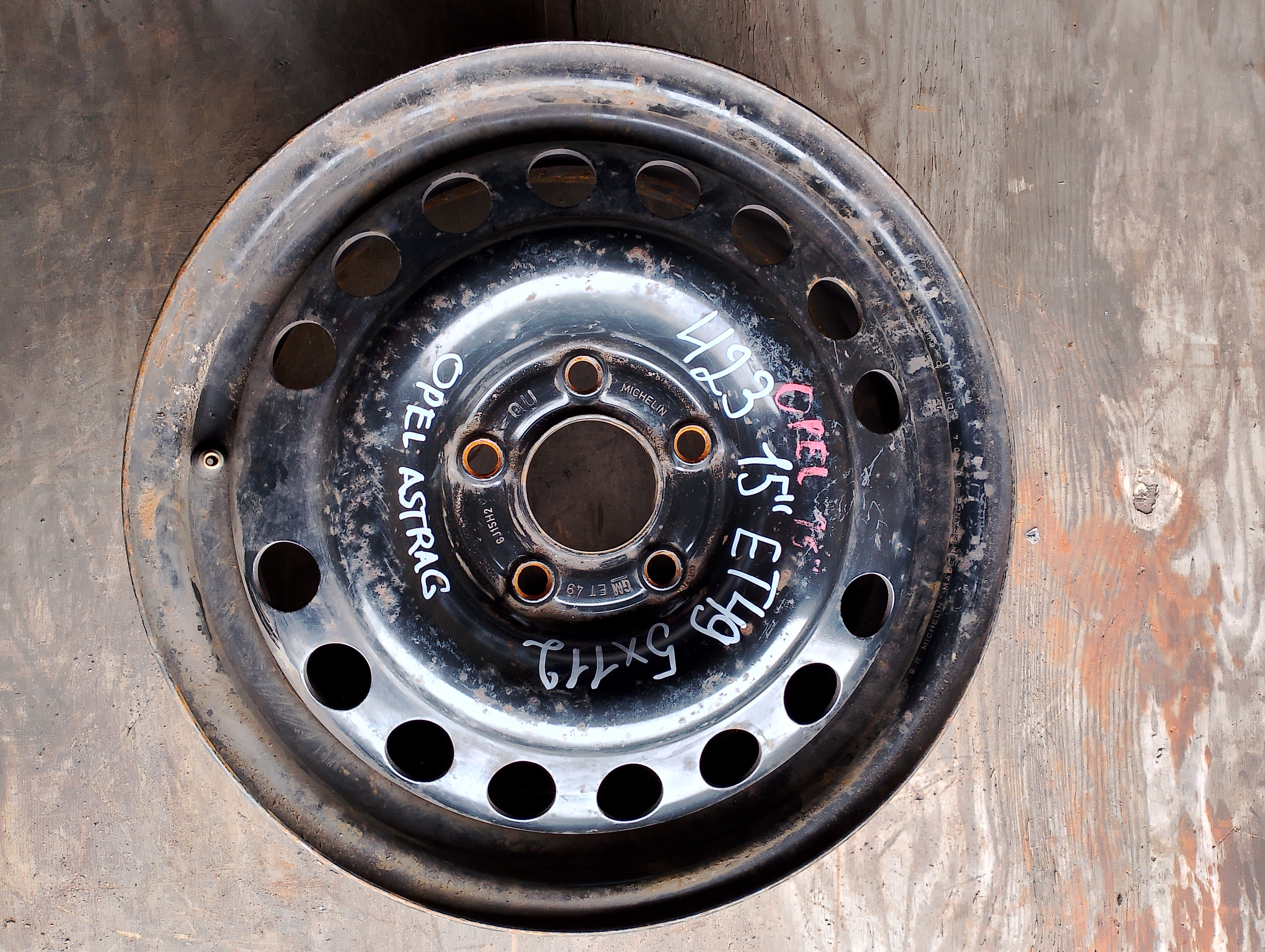 disk STALOWA 15" OPEL ASTRA G ET49 5x112