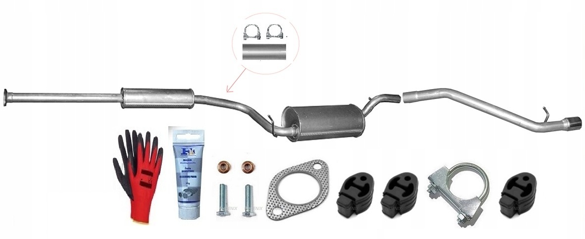 Mazda 3 1.4 1.6 (2003-2014) Hatchback Sedan Tlumič Trubka bonus