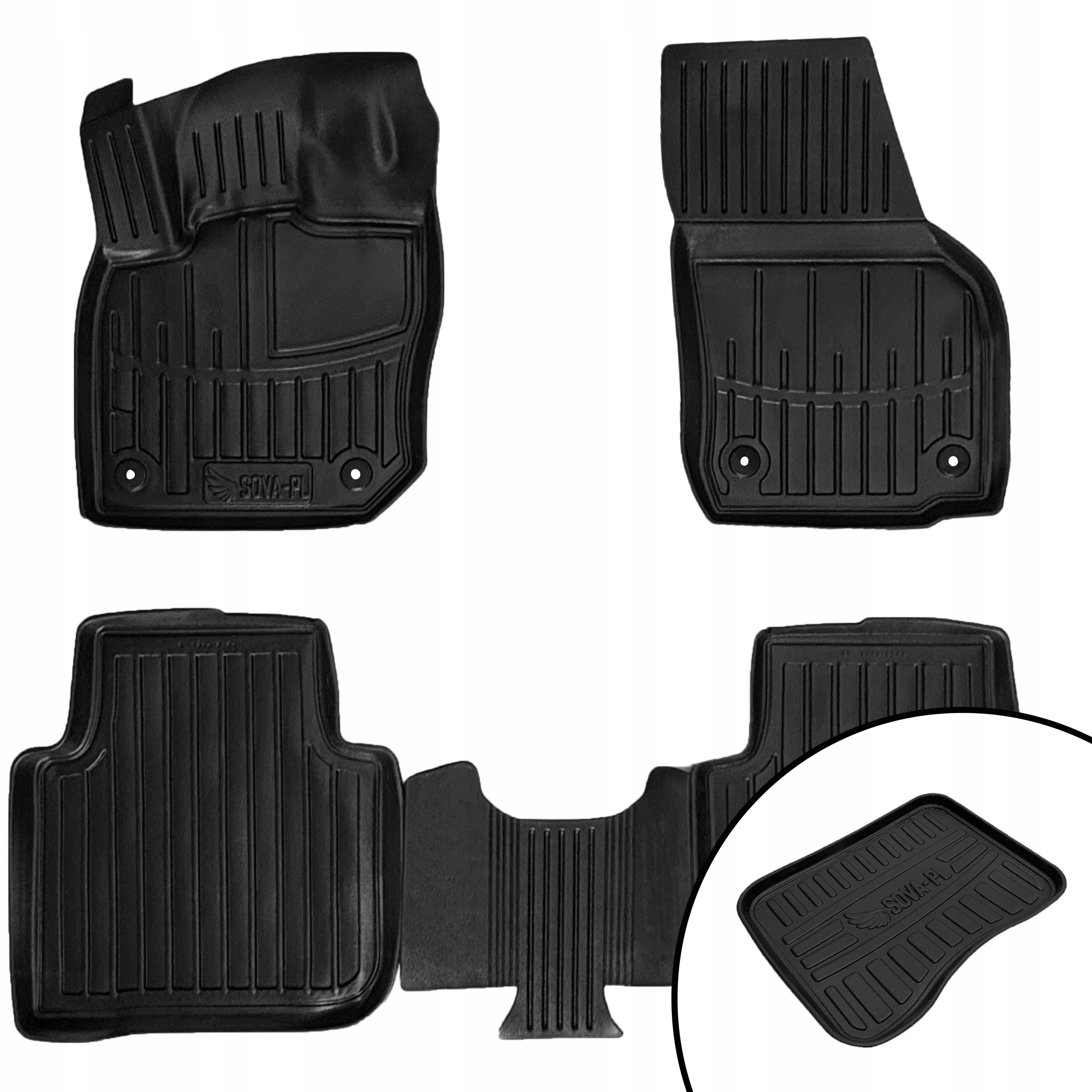 Dywaniki gumowe Skoda Kodiaq 2 2024 2025 2026=> +mata na buty