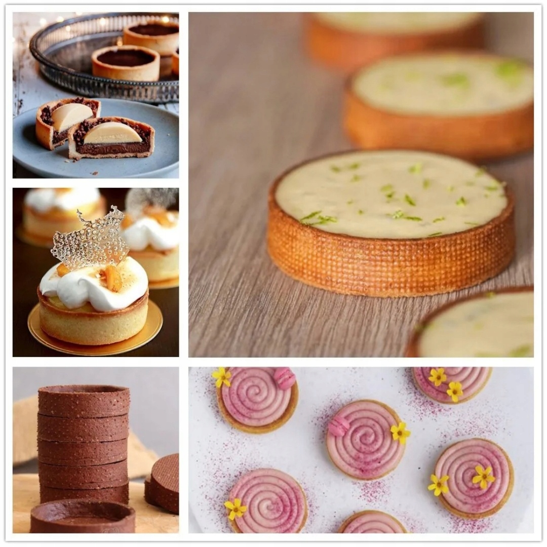 FORMA RING OKRĄGŁY 6 szt DO PIECZENIA TARTY TARTALETEK PIZZÓWEK 316 Średnica 9.5 cm