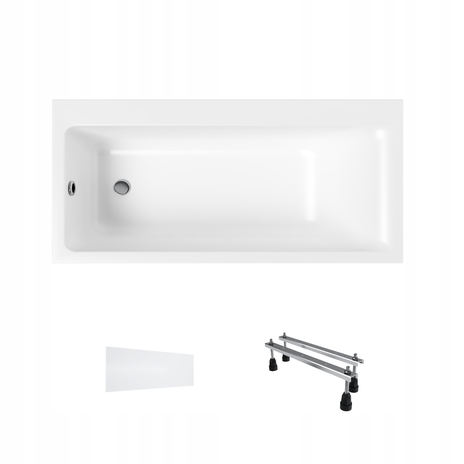 Wanna akrylowa Helmken Seraphina 160x80 Lewa Panel biały Nóżki