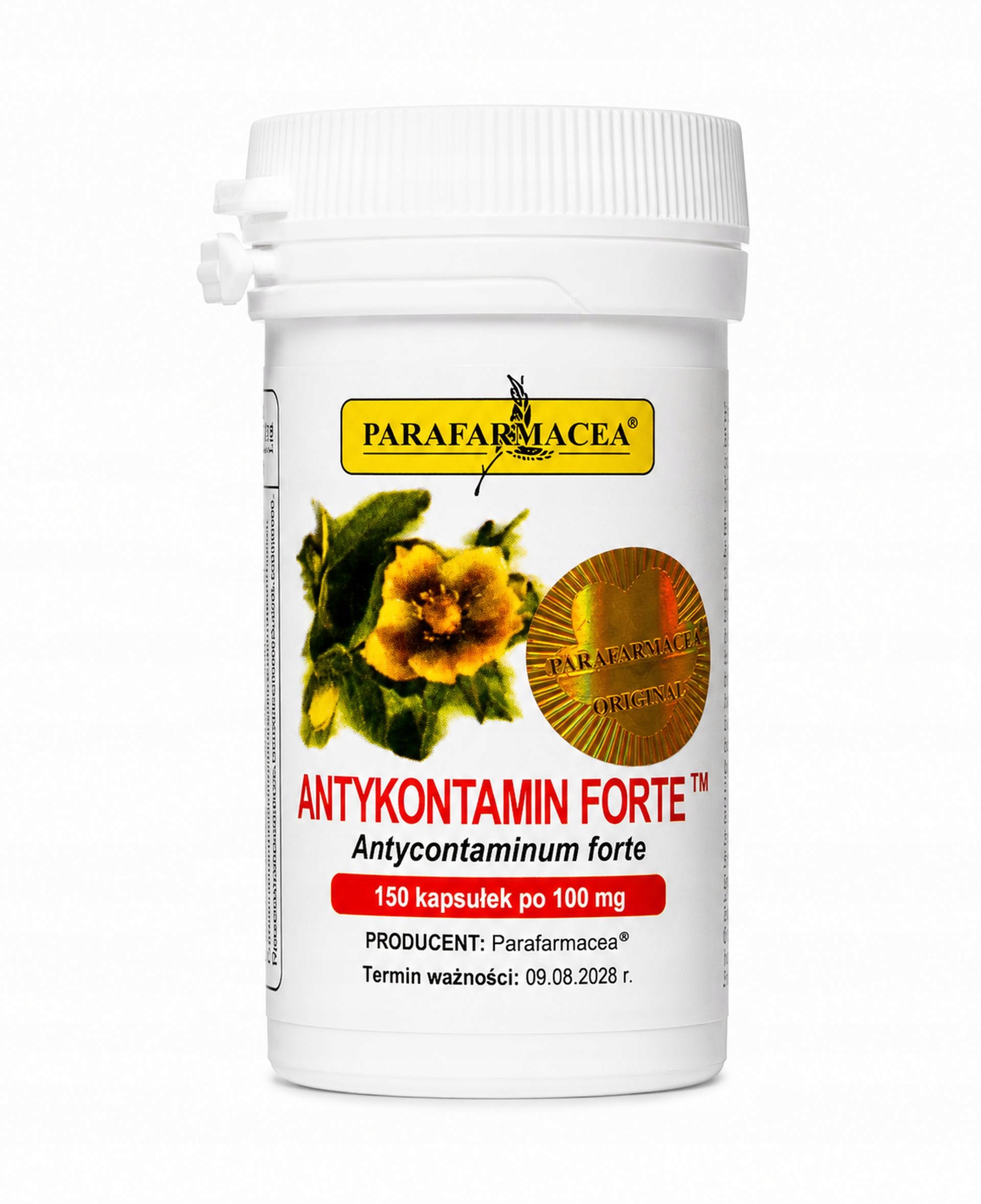 Antykontamin Forte na pasożyty robaki 150 kapsułek Parafarmacea