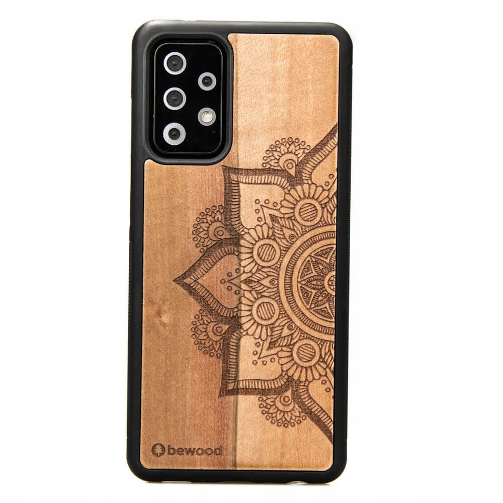Fából készült Tok Samsung Galaxy A52/A52s 5G készülékhez Mandala Alma