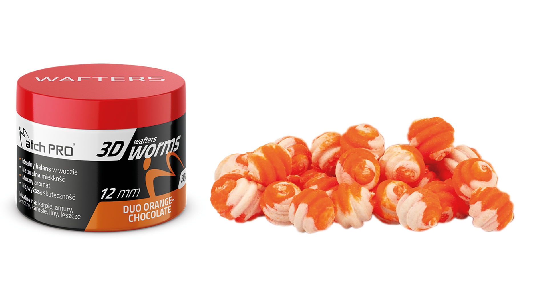 MatchPRO Wafters 3D Worms Duo Orange 12mm 20g 978966
