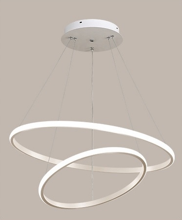 LAMPA WISZĄCA RINGI BIAŁA 20+40CM 3 BARWY ŚWIATŁA Kod producenta 19-1 (K6) k