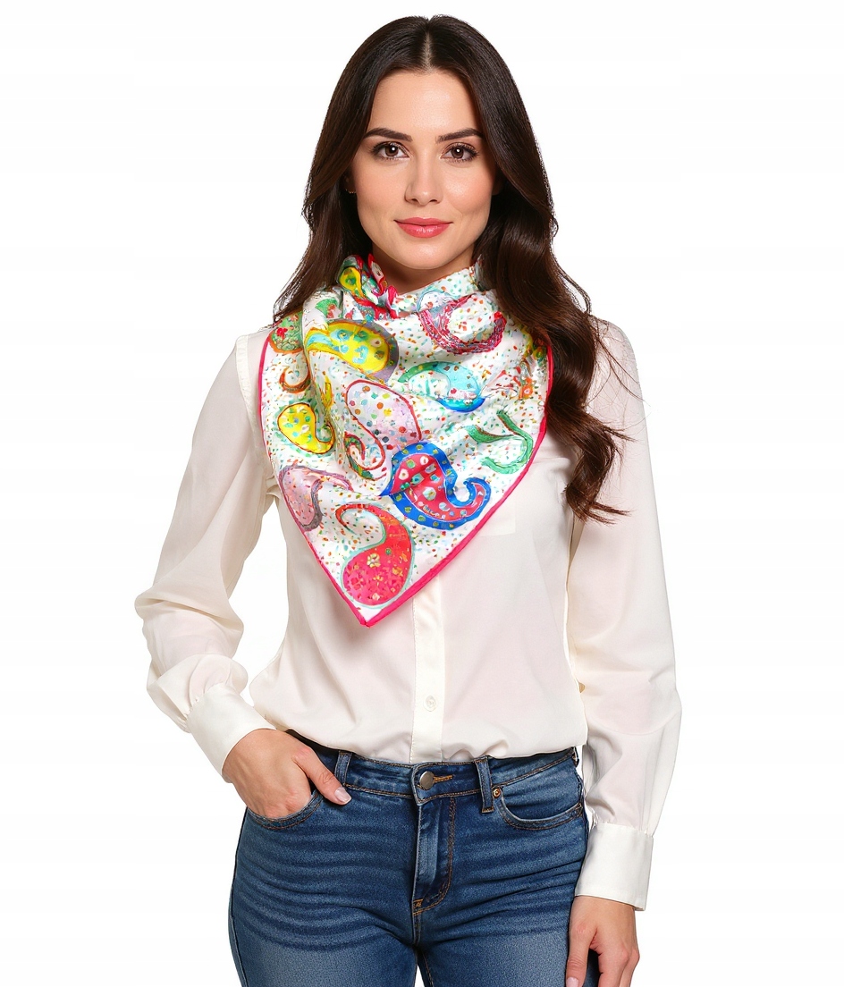 Hedvábný Šátek 100% Přírodní Hedvábí Morušová Značka Kvalita