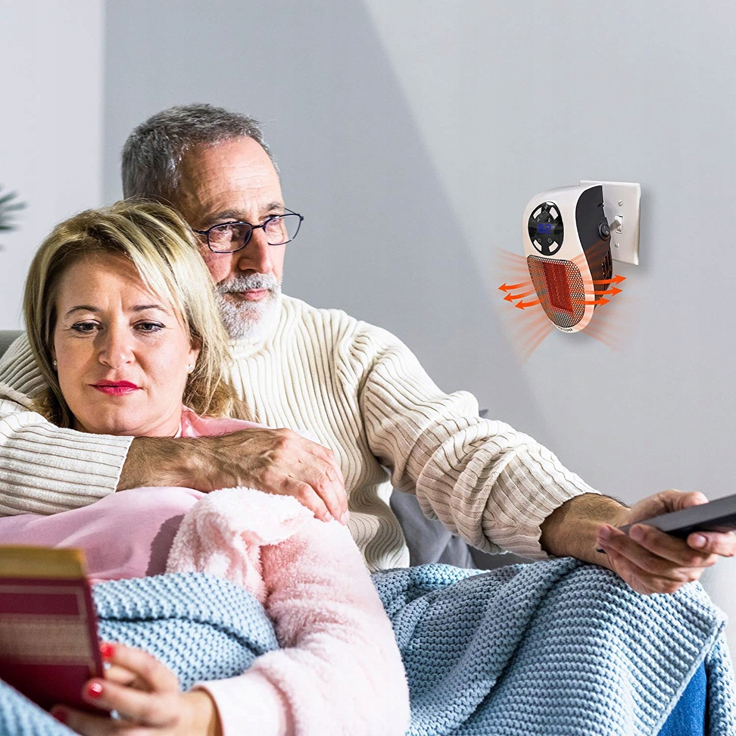 Mini GRZEJNIK ELEKTRYCZNY OGRZEWACZ Heater 500W Kolor dominujący biały