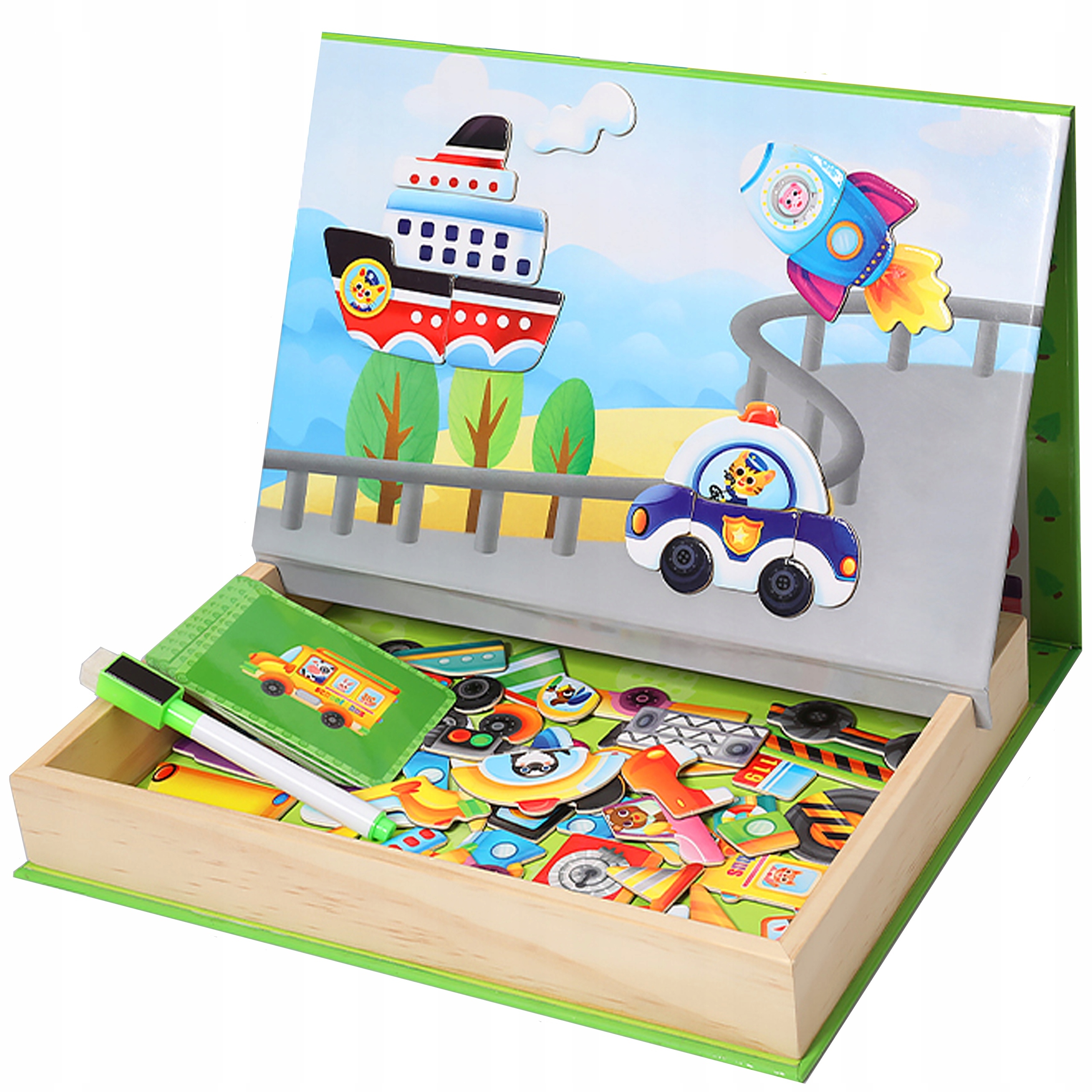 

Puzzle Magnetyczne tablica pojazdy układanka Gra