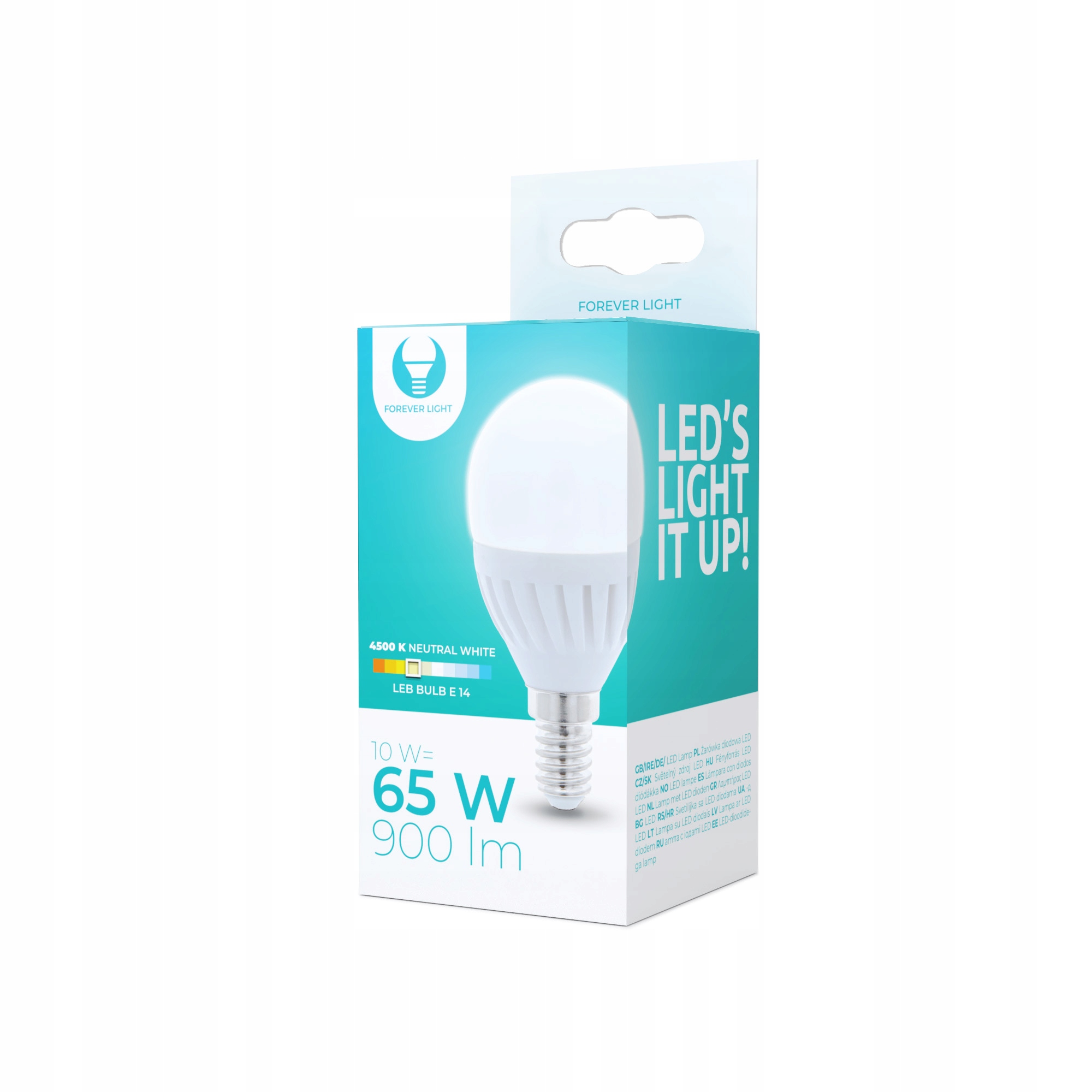 

Żarówka Led E14 10W 900lm neutralna kulka Moc