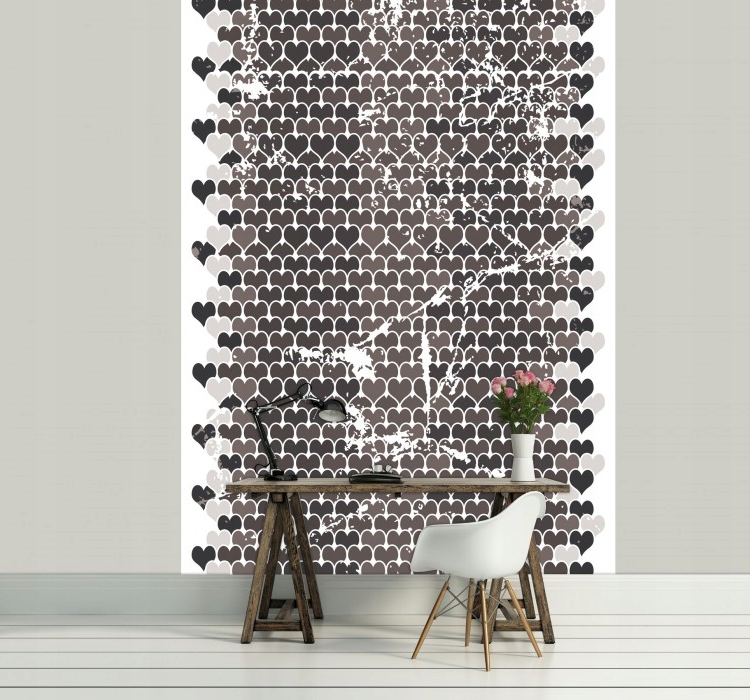 Fototapeta Srdce šedé vintage grunge vinylová textura 184x254 lepidlo