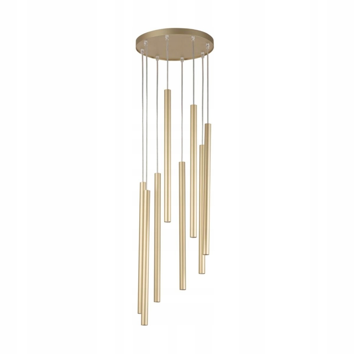 Zlatá závěsná lampa s 8-bodovou trubicí na kruhu Sopel 8 33630 Sigma Lighting