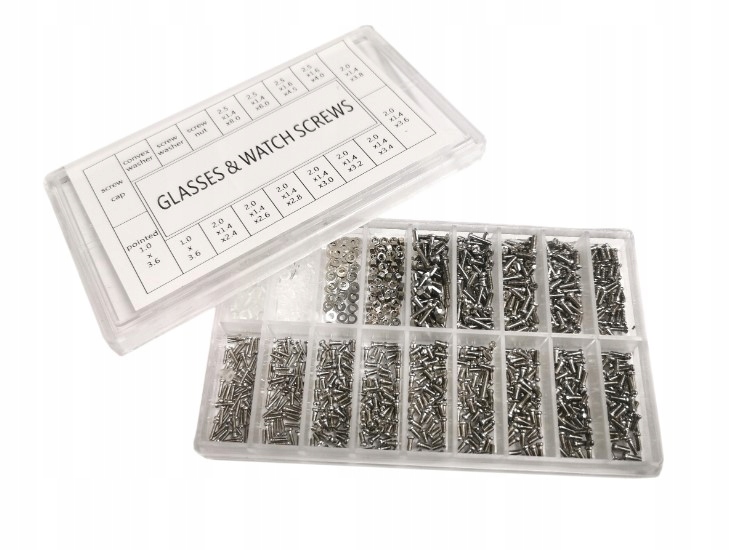 Zestaw śrubek M1 M1,4 M1,6 1000szt