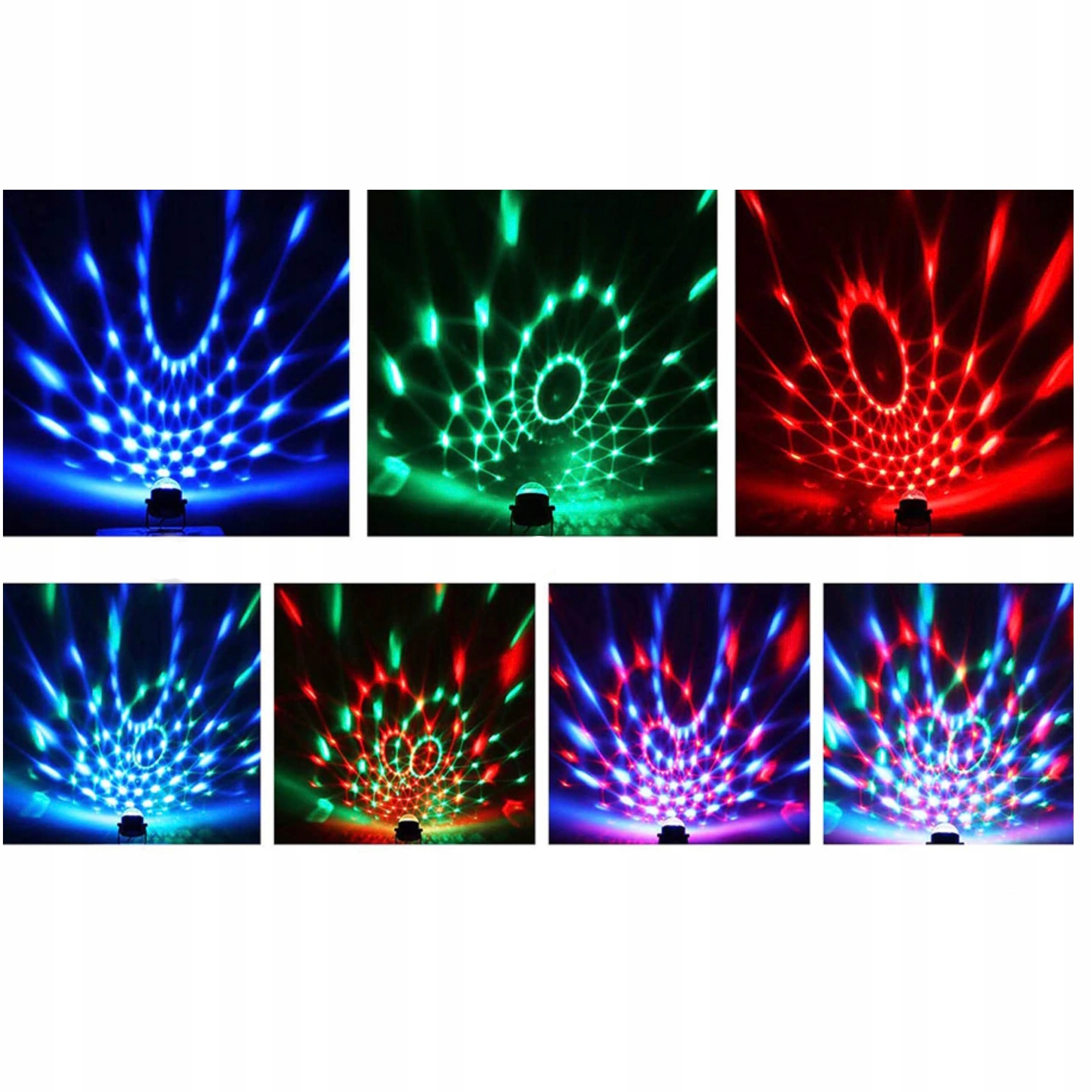 KULA IMPREZOWA LED DISCO RGB REFLEKTOR SYLWESTER Stan opakowania oryginalne