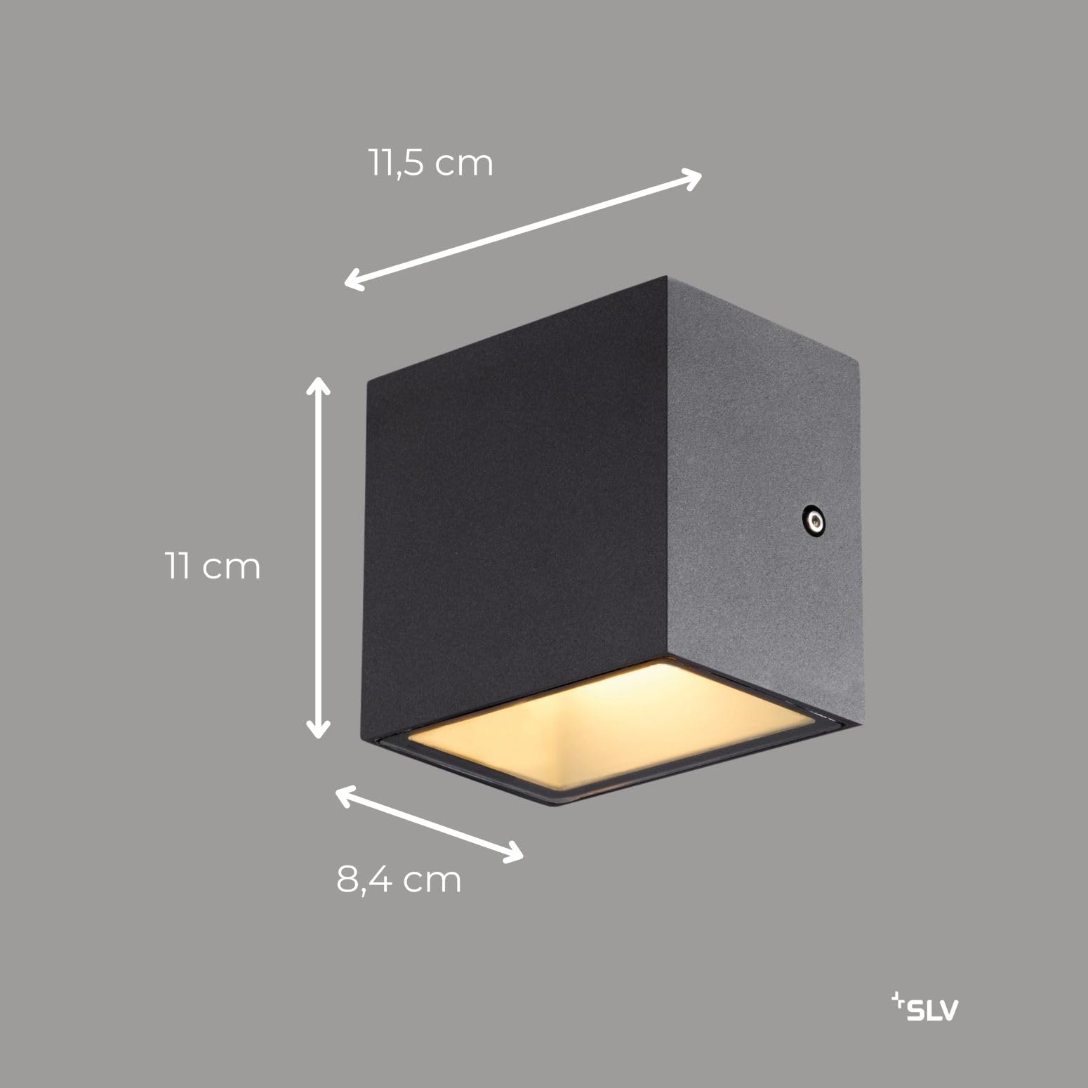 Lampa Zewnętrzna LED Antracyt Sitra Cube WL Sufitowa 10W IP44 3000K SLV — miniatura 5