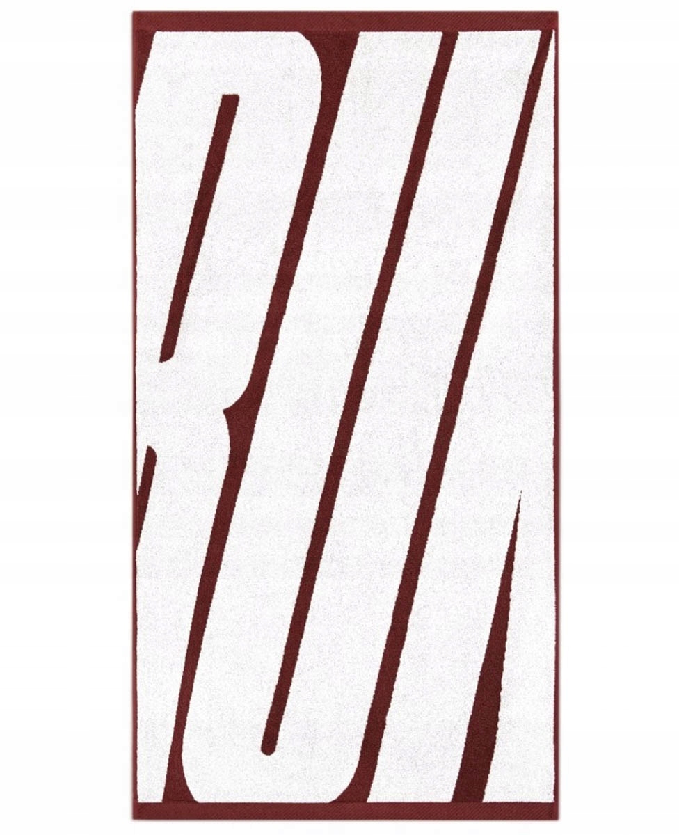 Zwoltex Ręcznik Na Siłownię Run Antybakteryjny Bordowo-biały 70X140 CM