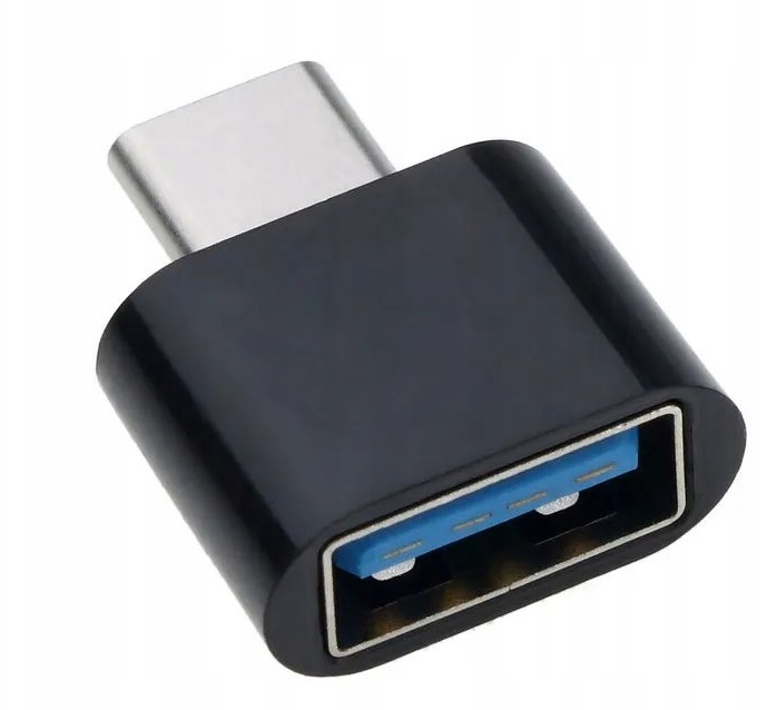 Adapter Przejściówka Otg Usb-c Do Telefonu Myszki Czarna