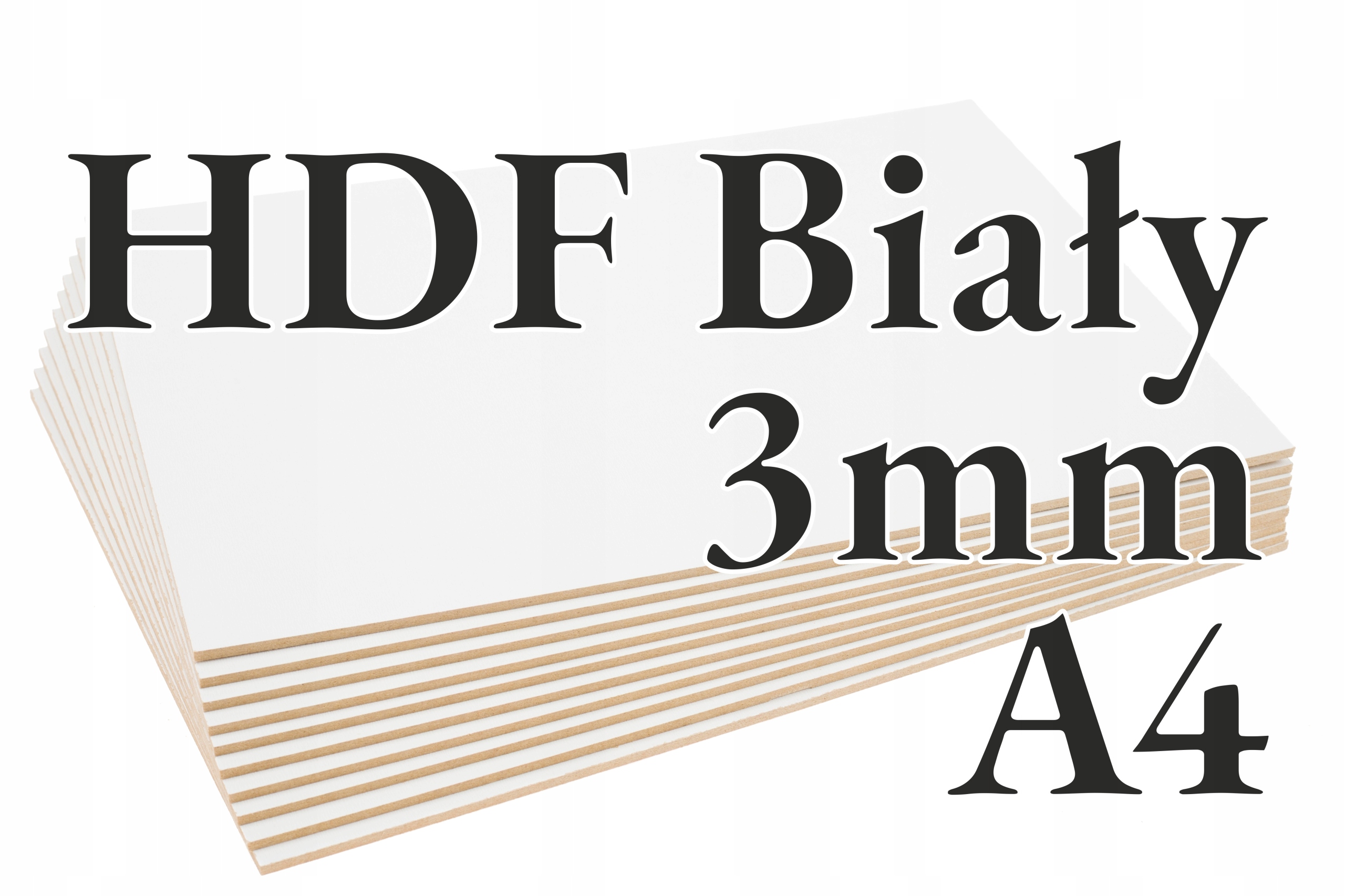 

10x Hdf Biały 3mm A4 297x210mm cięcie laser
