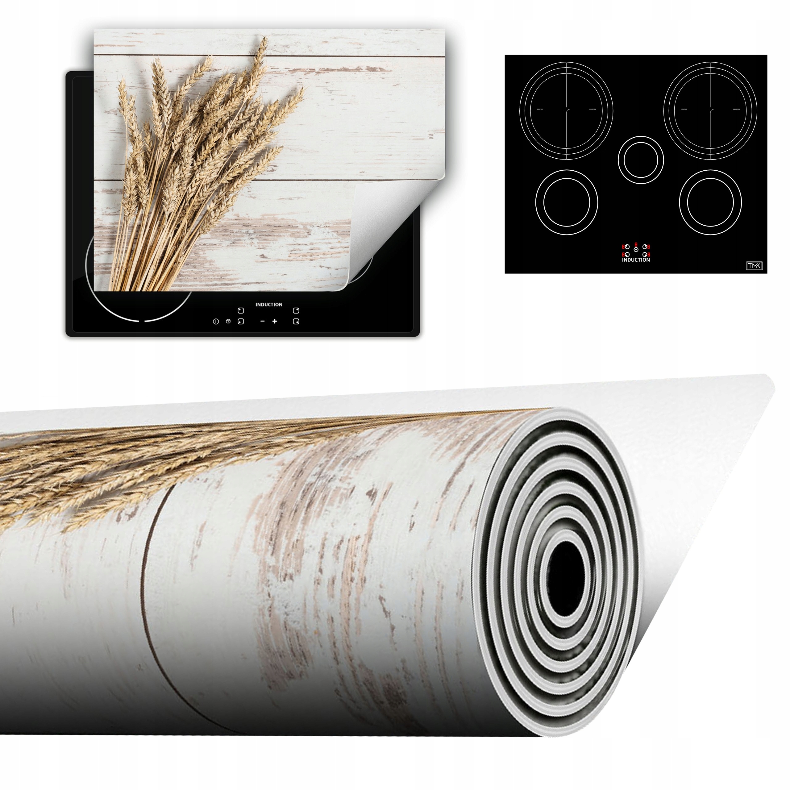 Vinylová Podložka Do Kuchyně Více Místa 70x52 obilí dřevo