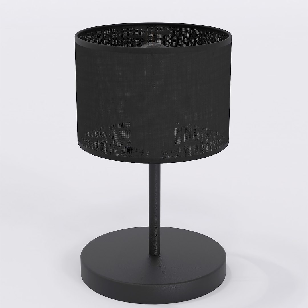 Minimalistická stolová lampa Eco LN1 čierna, kovová, E27, 33 cm