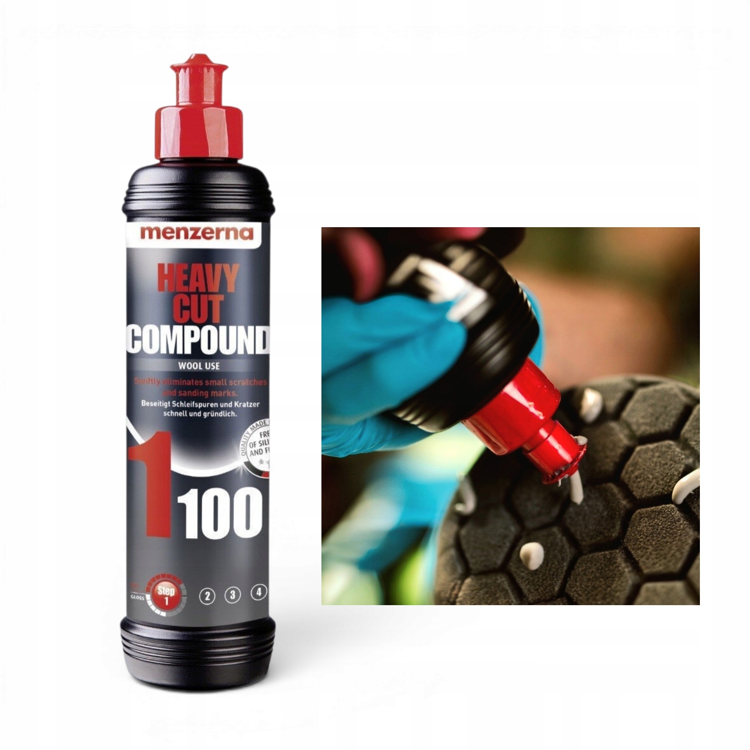 Agresywna Pasta Polerska Menzerna Heavy Cut 1100 Mocno Tnąca 250ML