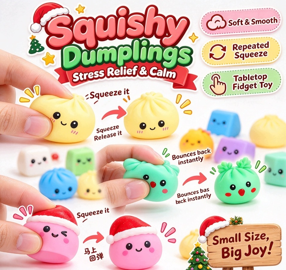 Адвент-календарь Mystery Dumpling, 24 ароматные мялки-антистресс Squishy — фото 3