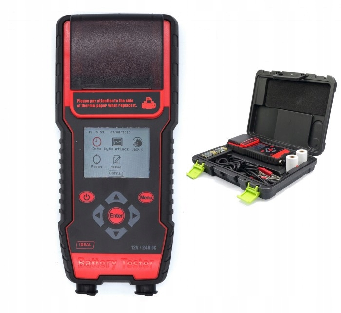 Tester s tiskárnou Badek BDT7000 Wet Efb Gel Agm kufr