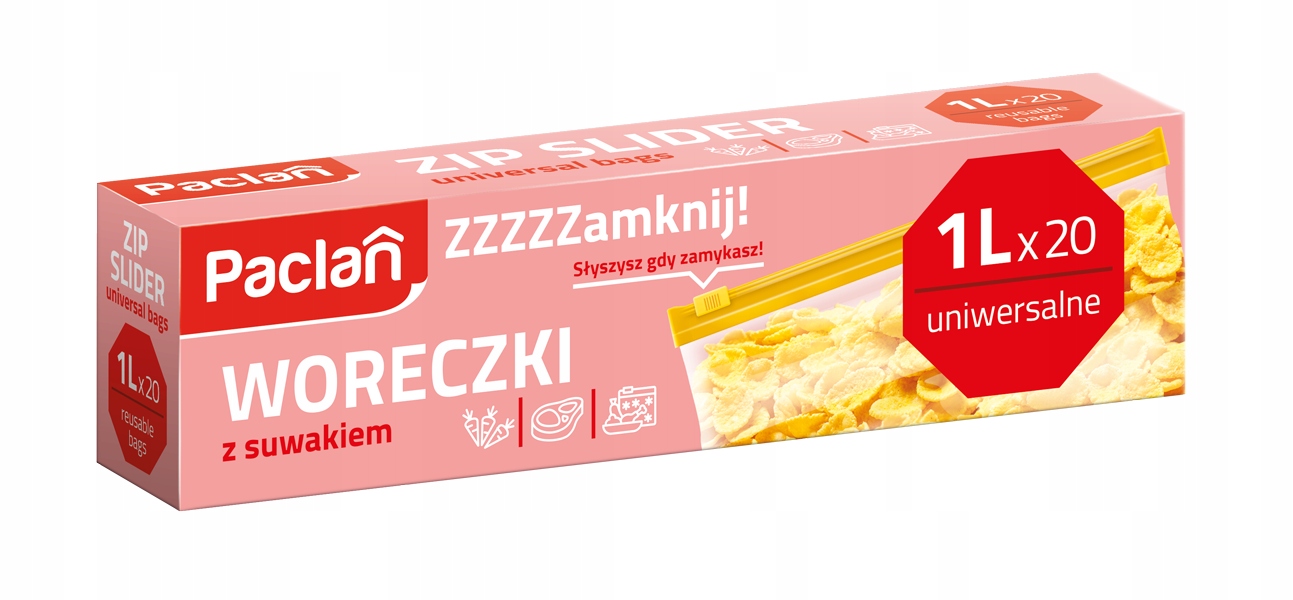 

Woreczki Torebki Z Suwakiem 20x1L Śniadaniowe