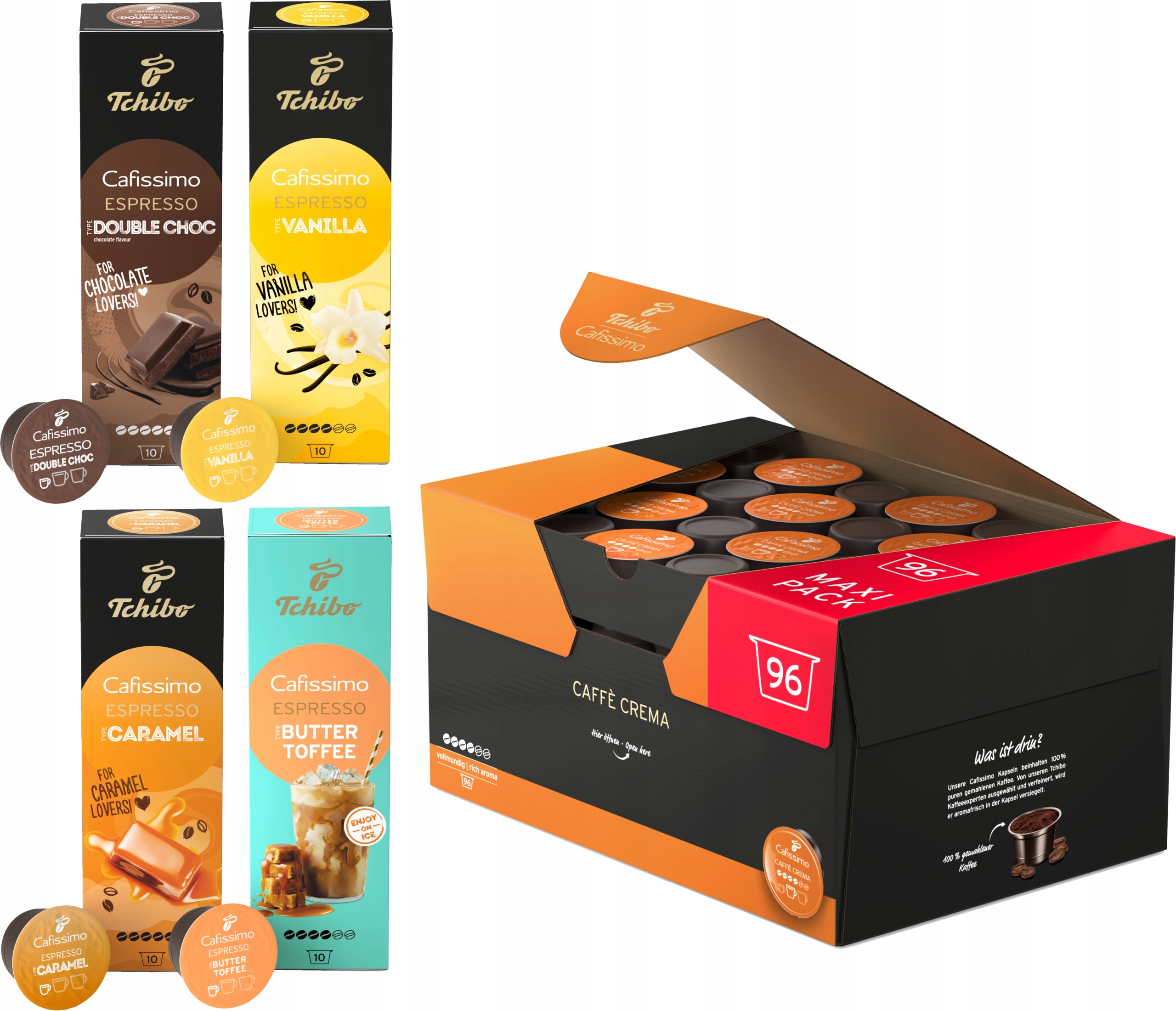 Kapsułki Tchibo Cafissimo Zestaw 136 szt
