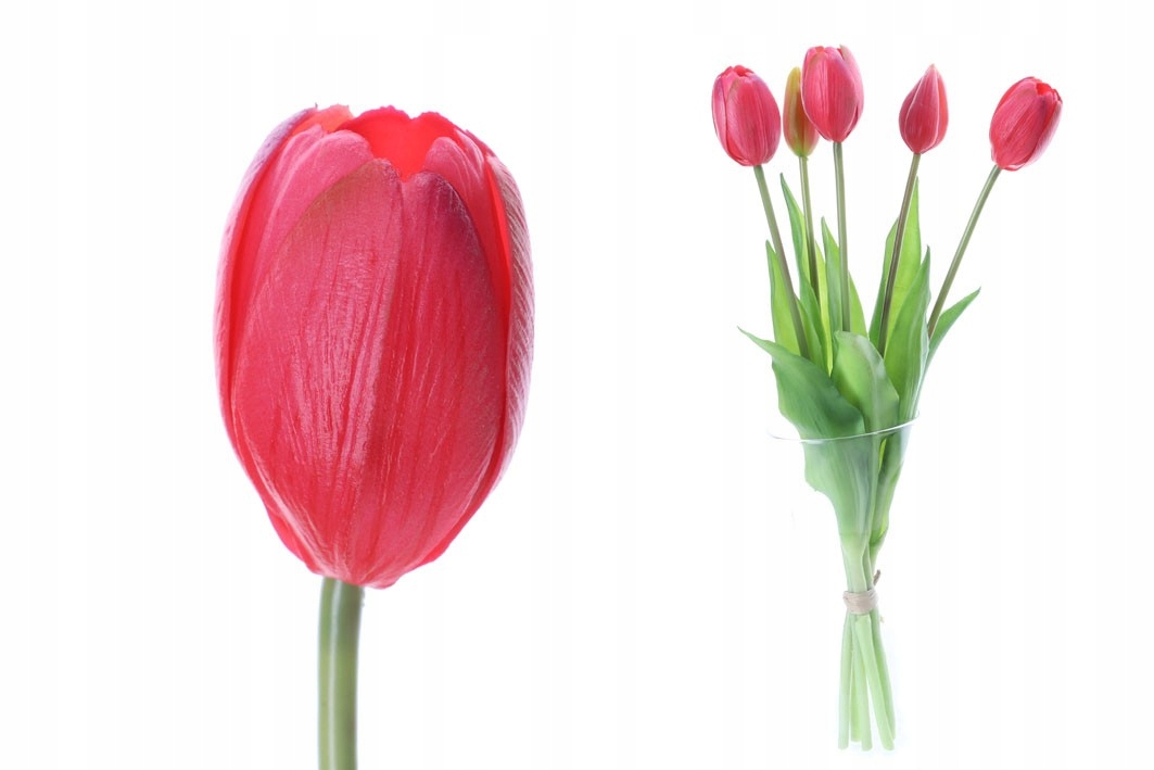 

Wiecznie żywe silikonowe tulipany różowe Bukiet