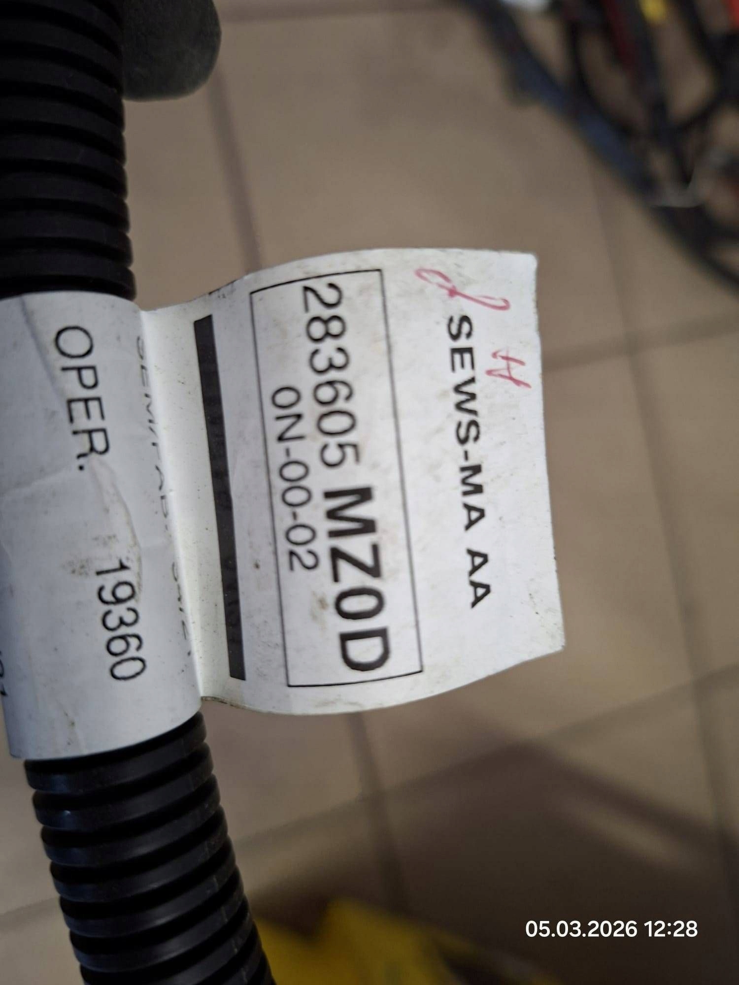 wiring MASOWY Renault Megane E-Tech 283605MZ0D