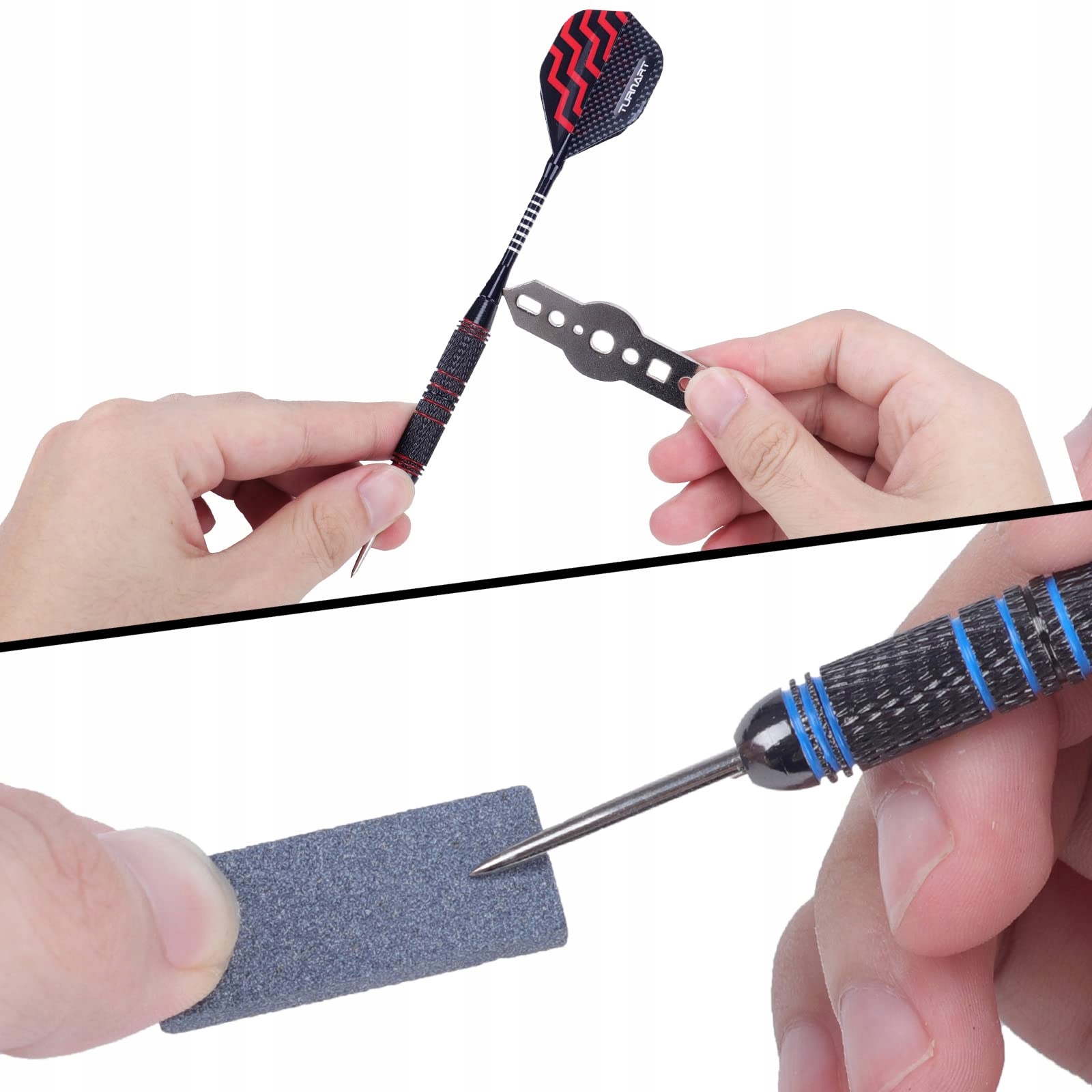 TURNART Zestaw 12 Rzutków Stalowych 24g z Aluminiowym Trzonkiem — miniatura 5