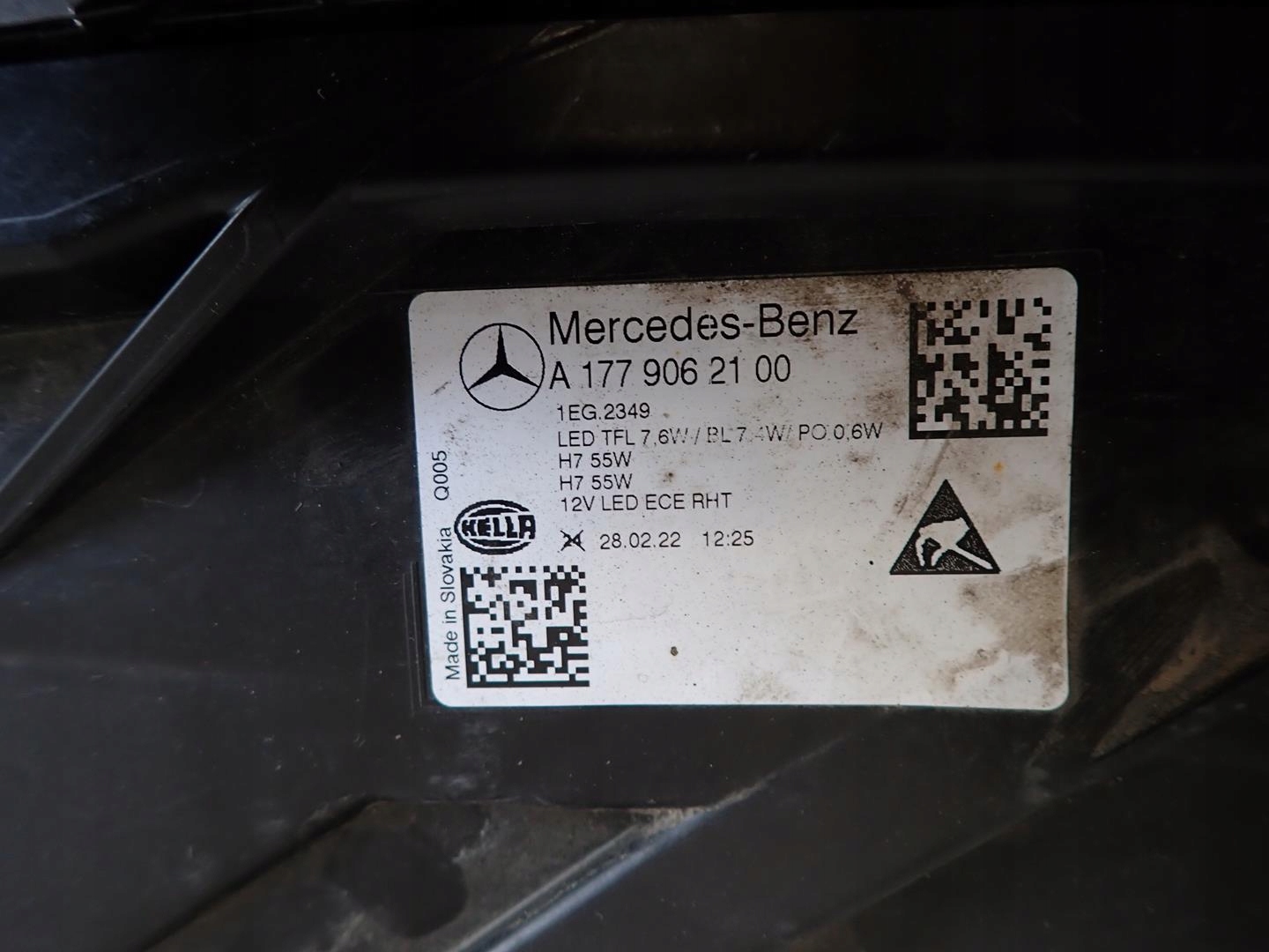 light front front left MERCEDES A-KLASA W177 2018- A1779062100