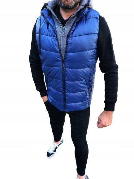 Vesta kapuce modrá ErnestoMen vel. M