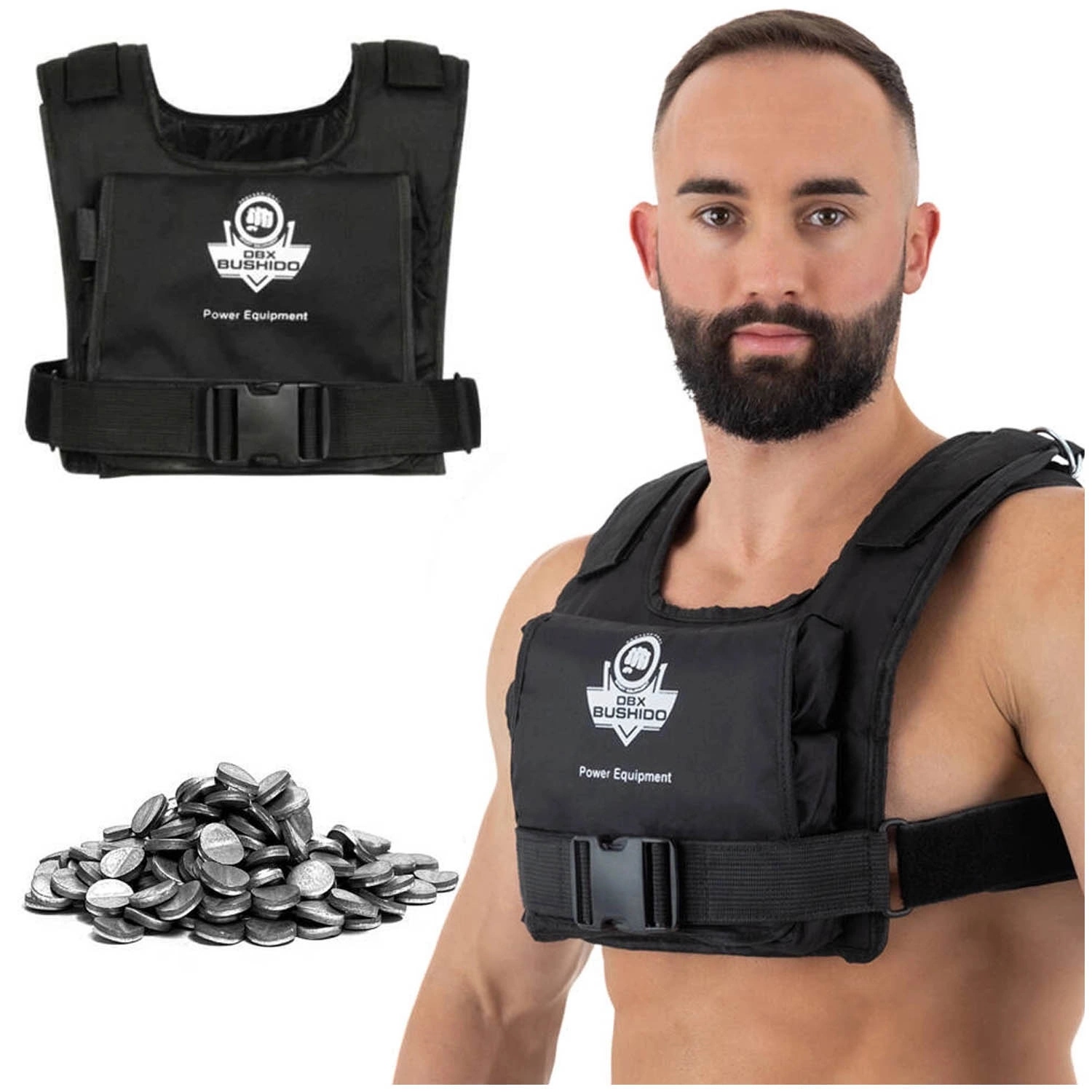 Kamizelka Obciążeniowa 15 Kg Stalowe Wypełnienie Treningowa Dbx Bushido
