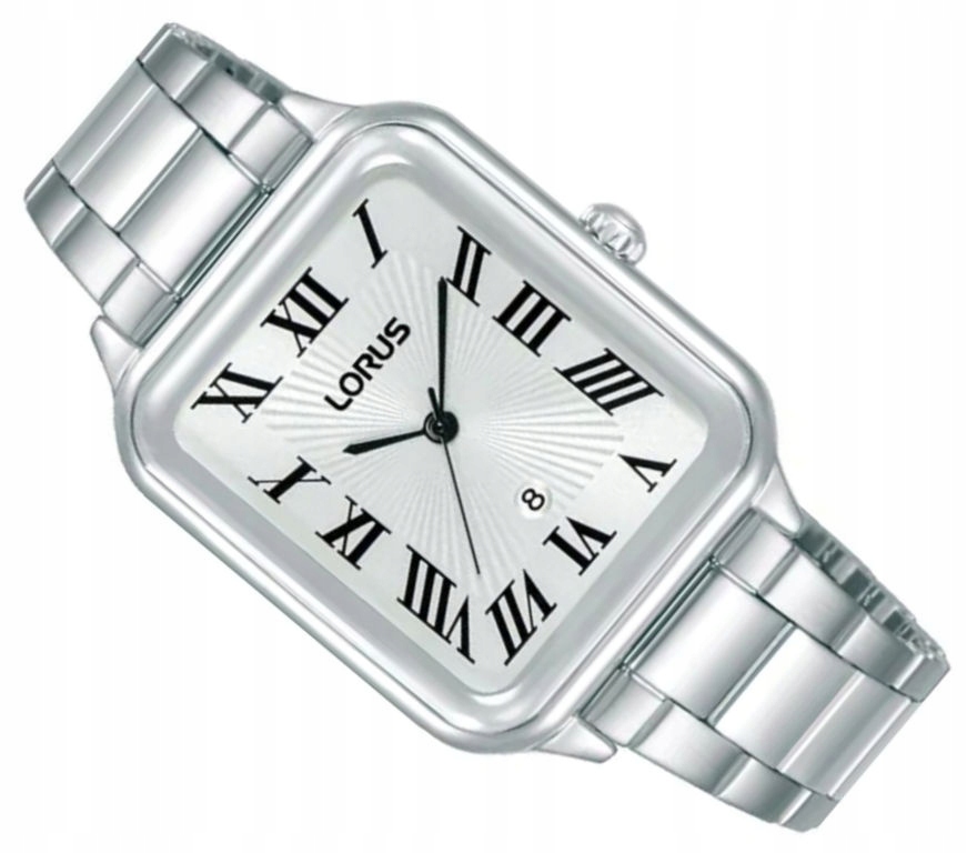 Stříbrné Ocelové Dámské Klasické Obdélníkové Hodinky Lorus RH739BX9