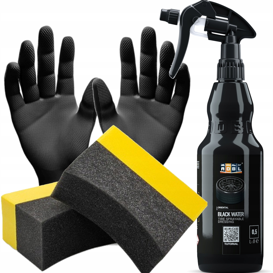 ADBL BLACK WATER 500 МЛ ЧЕРНИЛЬНАЯ ЗАПРАВКА АППЛИКАТОР ДЛЯ РЕЗИНОВЫХ ШИН СПРЕЙ