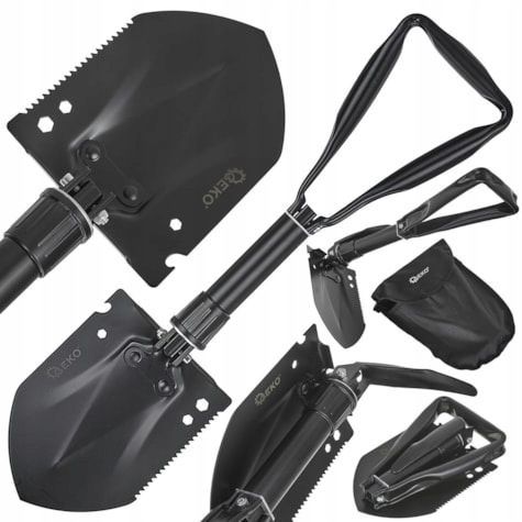 Geko Saperka składana 5w1 taktyczna survival campingowa Black z pokrowcem
