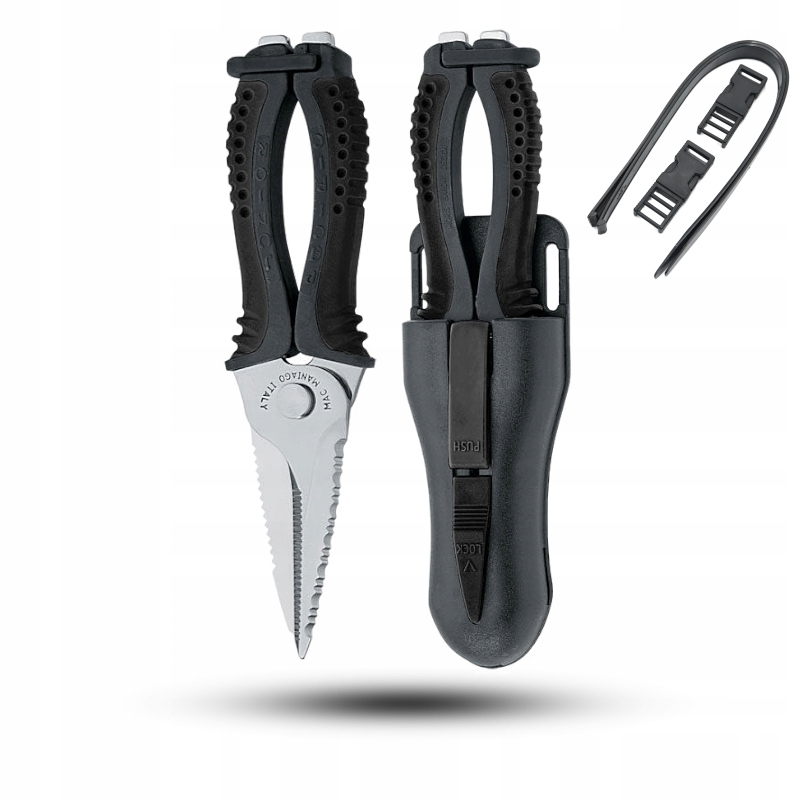 Potápěčské nůžky Pacific Junior 20.5 cm Mac Coltellerie černé PJR10.N