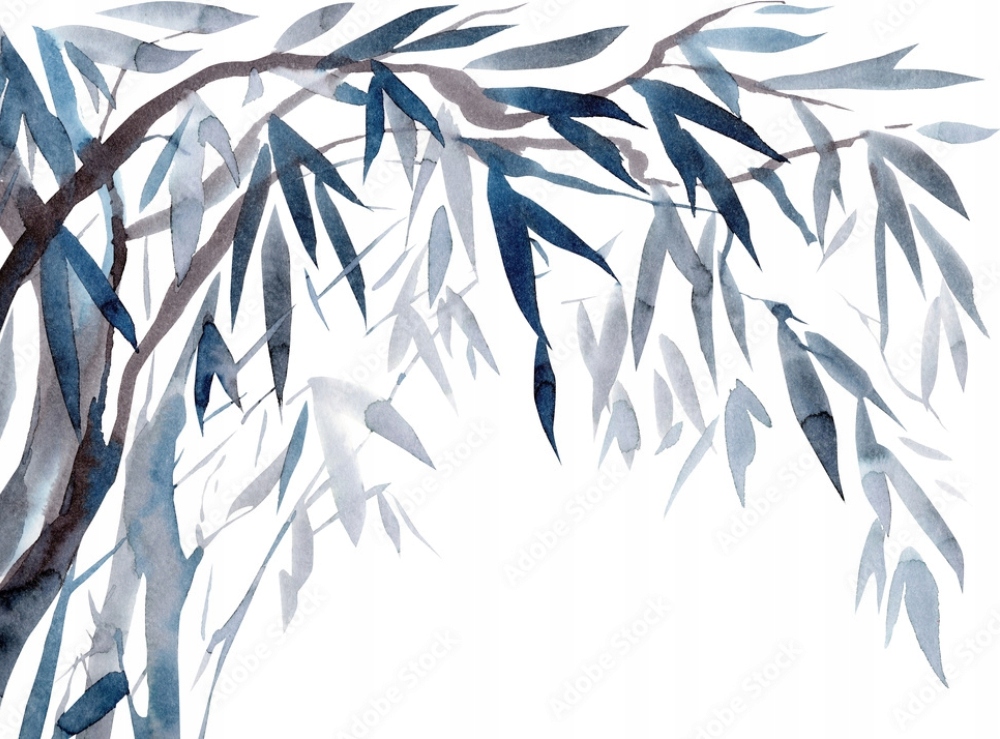 FOTOTAPETA MAGICZNY LAS DRZEWA MALOWANE