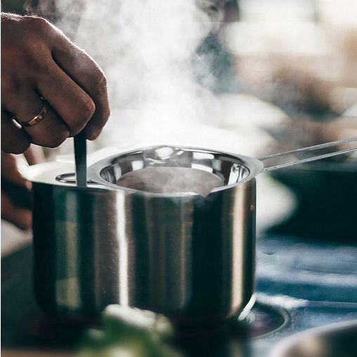 MISKA STALOWA DO KĄPIELI WODNEJ CZEKOLADY 250 ml Kolor odcienie szarości i srebra