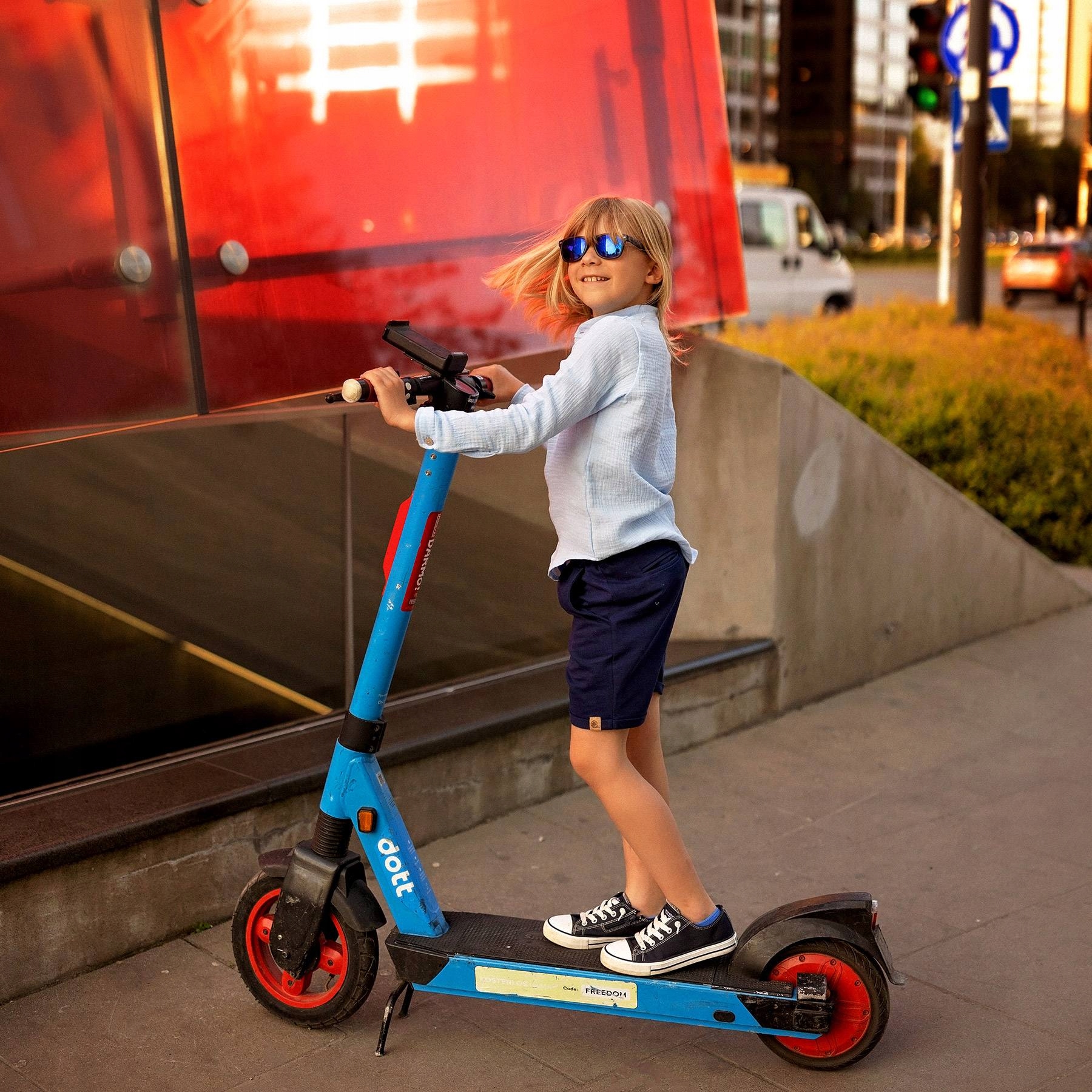 TuSzyte | Koszula z muślinu, polska R.140/146 Kolor niebieski