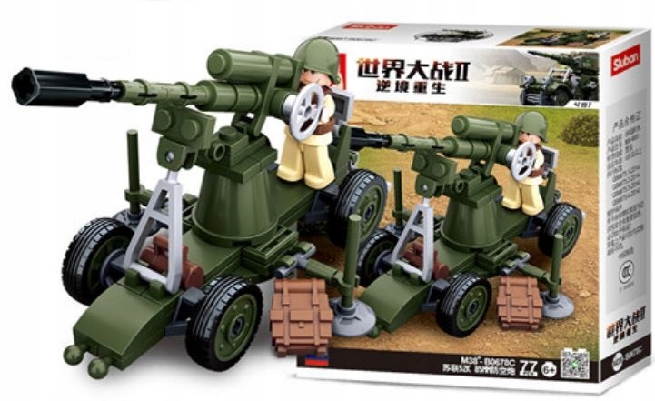 Klocki Sluban DZIAŁO PRZECIWLOTNICZE ARMATA FLAK