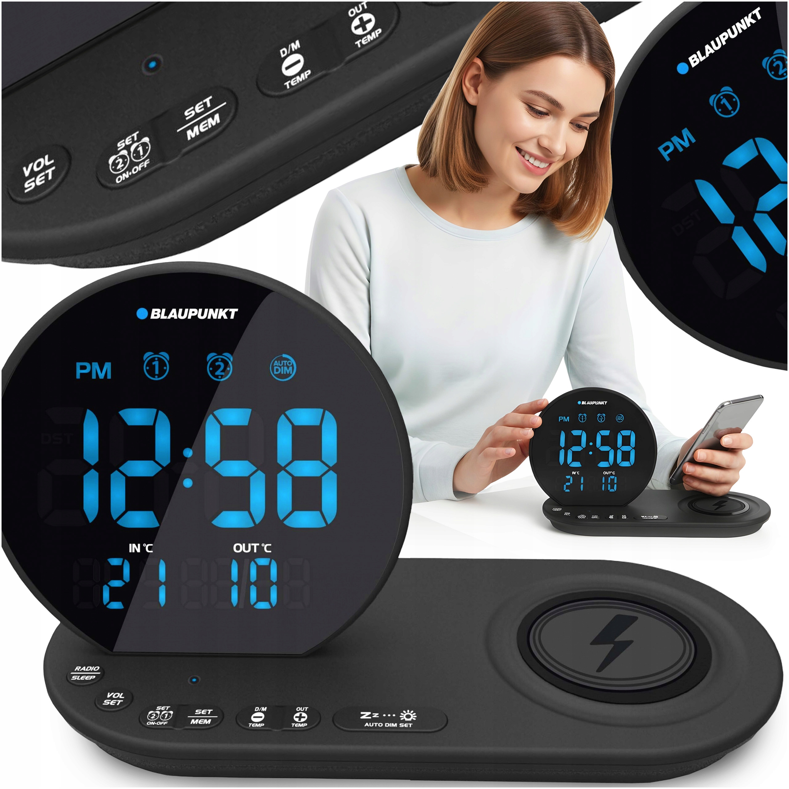 Radiobudzik Blaupunkt CR85BK Charge